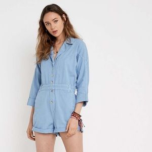80s Inspired Buttoned Romper